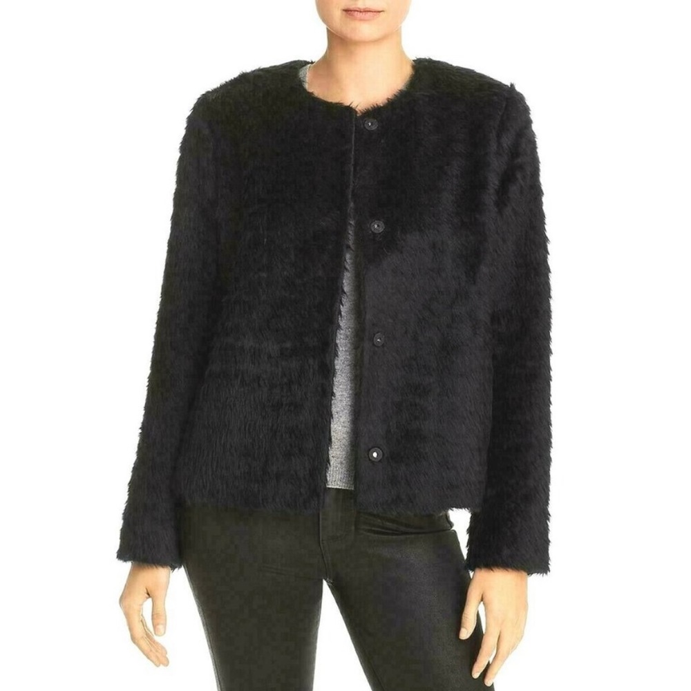 EILEEN FISHER | Black Wavy Alpaca Jacket Size Small NWT
